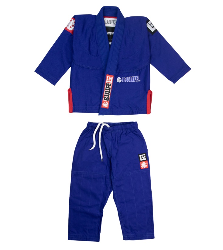 BJJ Life CompKid Youth Gi ROYAL BLUE BACK Completo