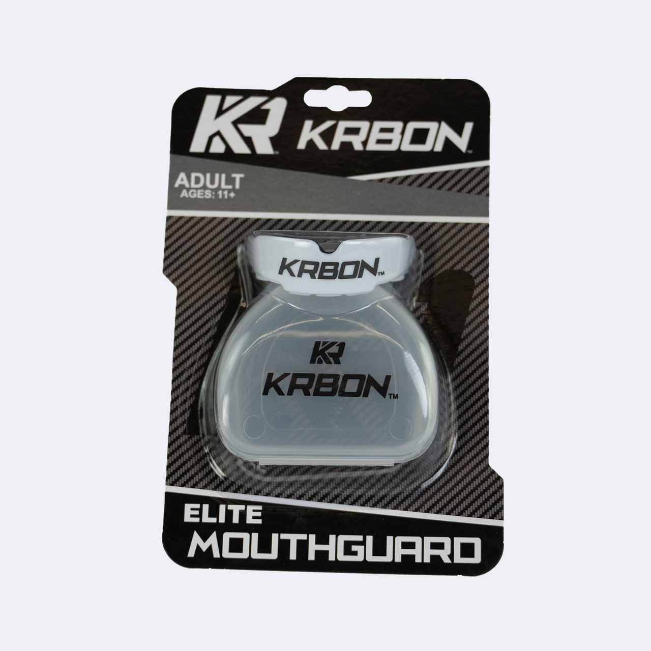 KRBON Elite Mouth Guard White In Box Front Angle